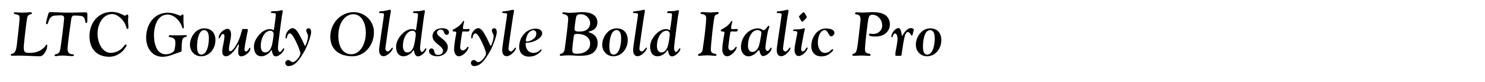 LTC Goudy Oldstyle Bold Italic Pro